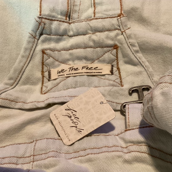 NWT Free People Overalls Styled Mini Dress - Picture 5 of 6